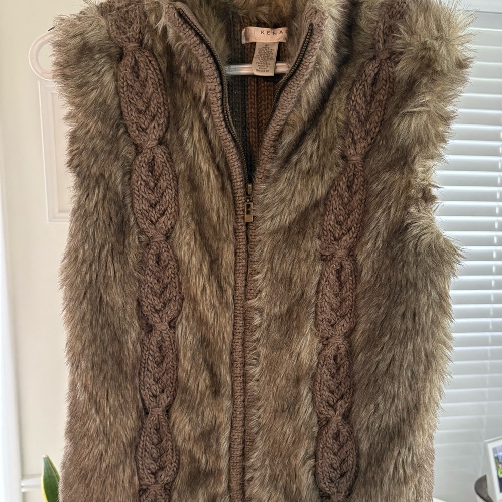 Kenar Brown Faux Fur Vest